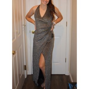 Lulus SHINY SILVER Prom Dress